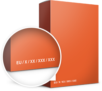 EU-kod finns på förpackningen.